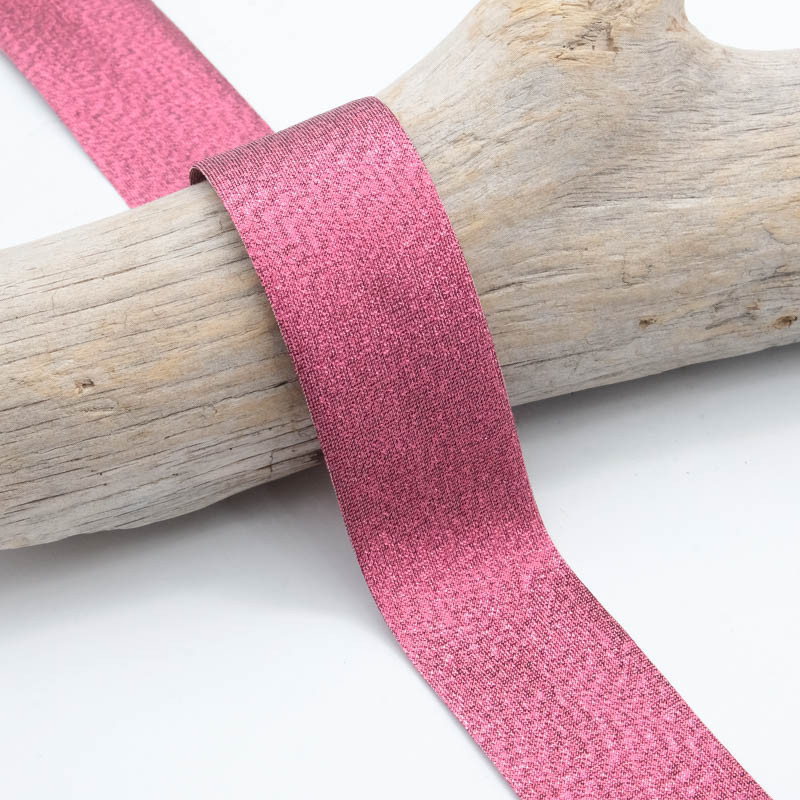 30mm Fuchsia Lamé Bias Tape